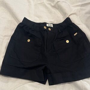Scotch & Soda Black Kids Shorts with Gold Buttons